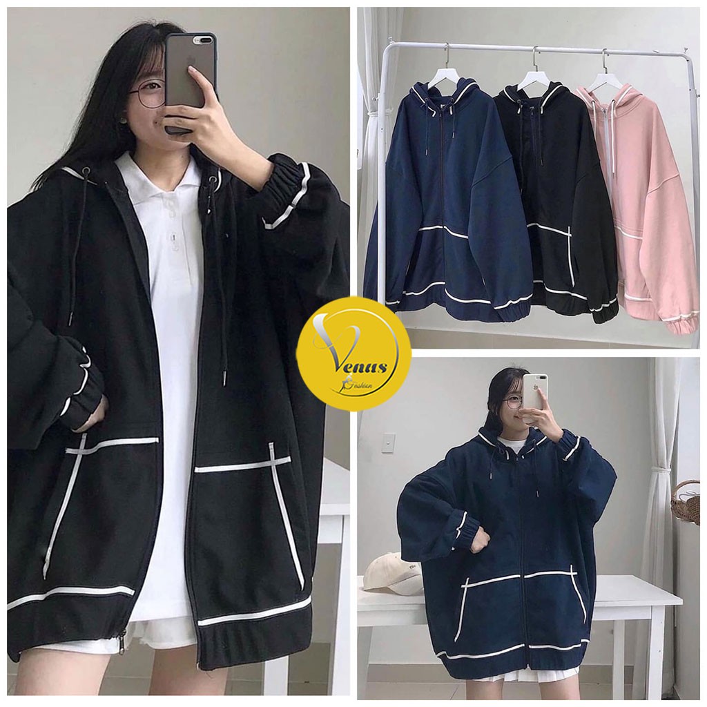 Áo khoác viền rót tay bồng JACKET áo khoác Unisex hot trend_VIETVENUS