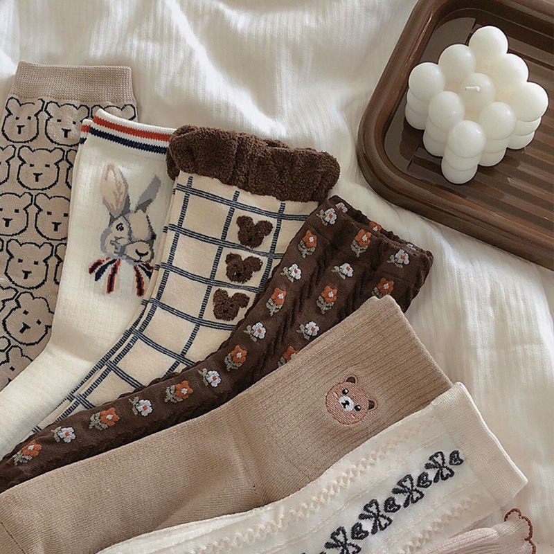 COMBO 10 ĐÔI TẤT HÀN QUỐC VINTAGE / TẤT NỮ PHONG CÁCH VINTAGE