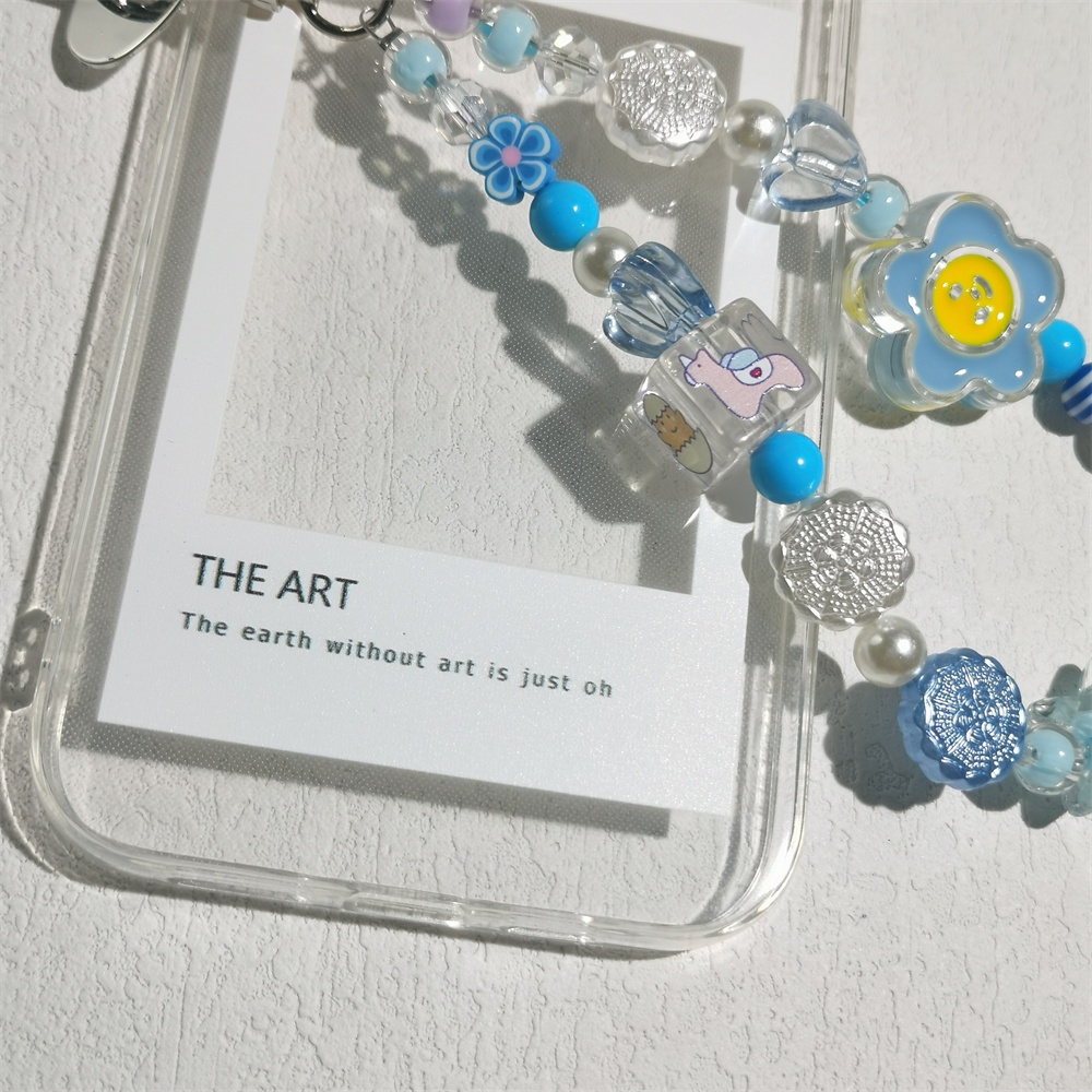 Ốp Điện Thoại Trong Suốt Có Móc Khóa Màu Xanh Dương Cho Iphone 14 6 6S 13 7 + 8 Plus SE 2020 XS XR 11 12 Mini PRO MAX