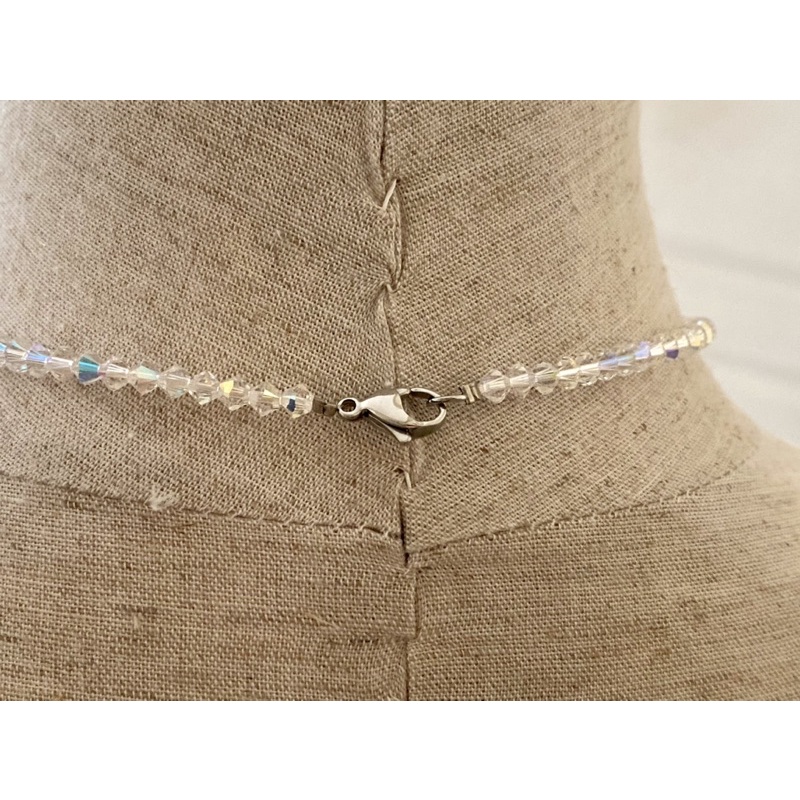 Vòng cổ pha lê Swarovski kiểu đơn giản dễ đeo