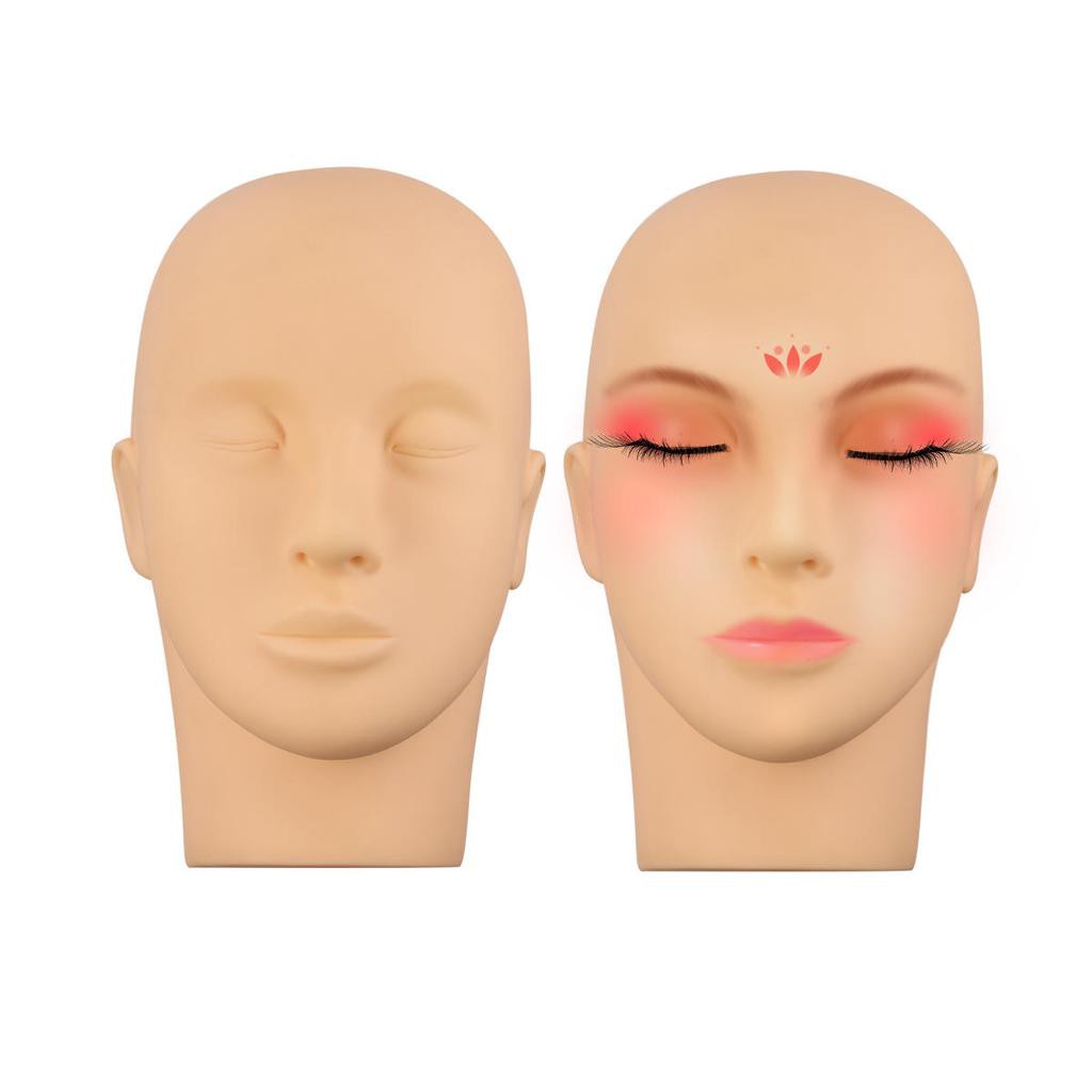 Đầu manocanh tập học phun xăm, nối mi, massage và bộ mắt môi thay thế