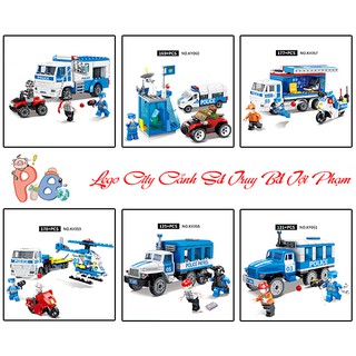 Lego city cảnh sát - đồ chơi lego minecraft lắp ráp canh sát thành phố truy bắt tội phạm - 125-177 chi tiết