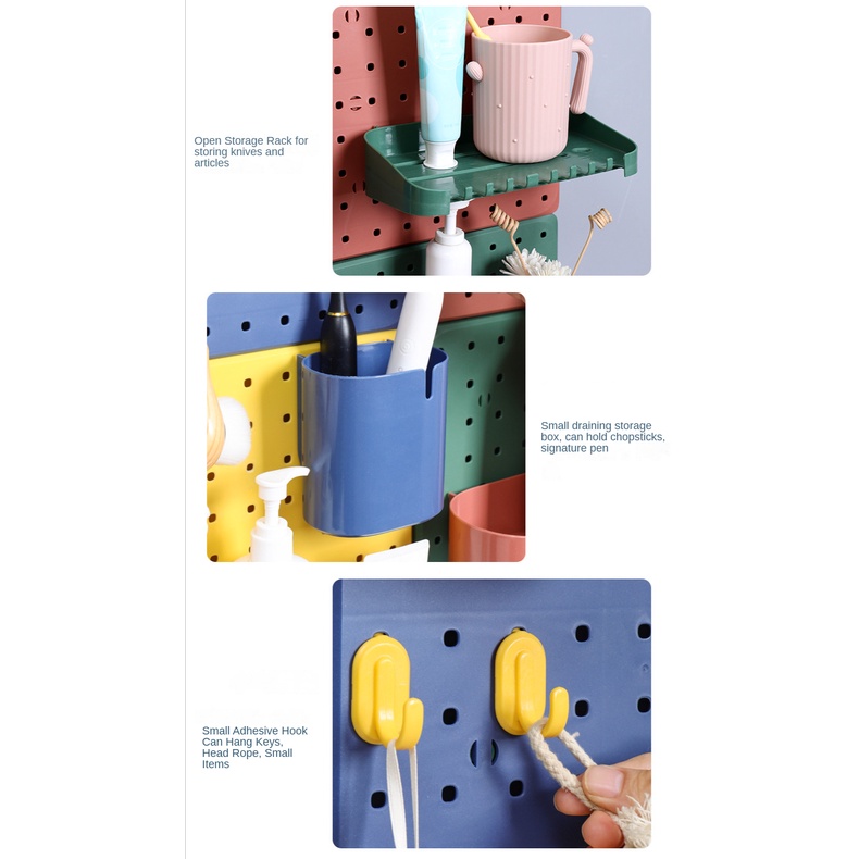 Kệ Gắn Tường Không Cần Khoan Hình Tròn/Tròn Dùng Để Treo Đồ