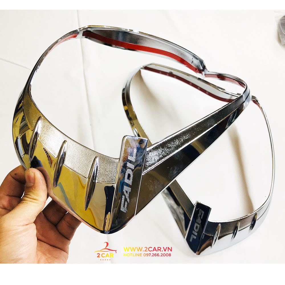 Bộ ốp viền đèn pha, hậu xe Vinfast Fadil 2019- 2020- 2021- 2022- 2023 mạ crom cao cấp