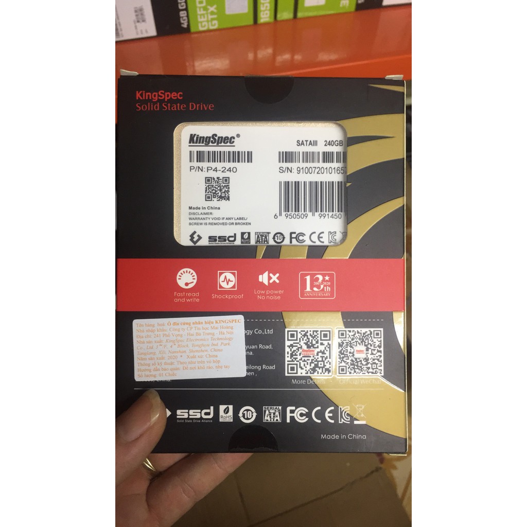 SSD Kingspec P4 120Gb ,P4 240Gb 2.5 Sata III BH chính hãng Mai Hòang 36 tháng | BigBuy360 - bigbuy360.vn