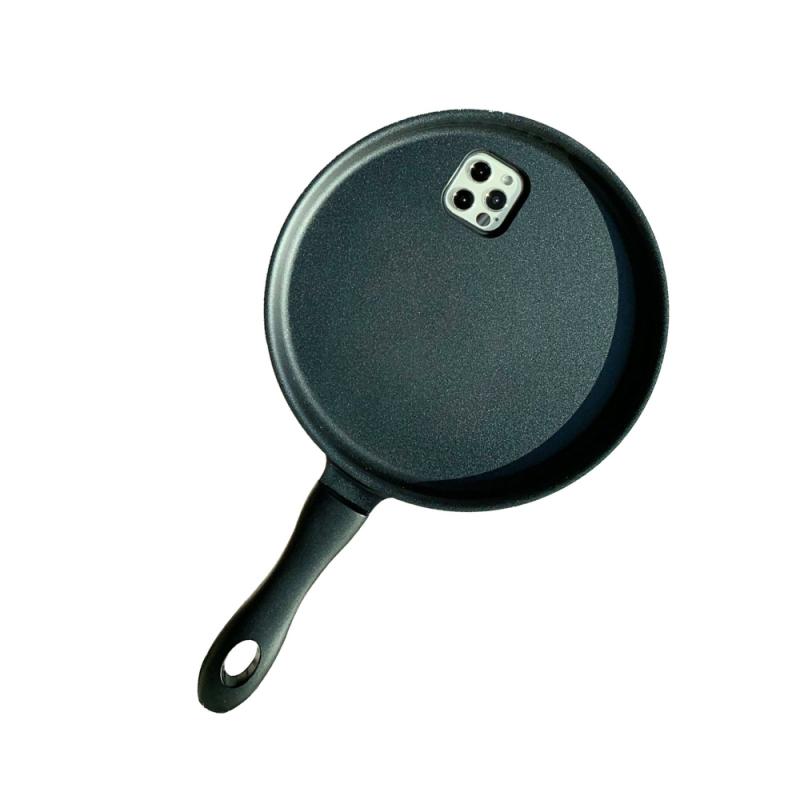 Ốp điện thoại mềm hình chảo chiên thích hợp cho iPhone 12 11 Pro Max Mini X XR XS Max 6 6S 7 Plus