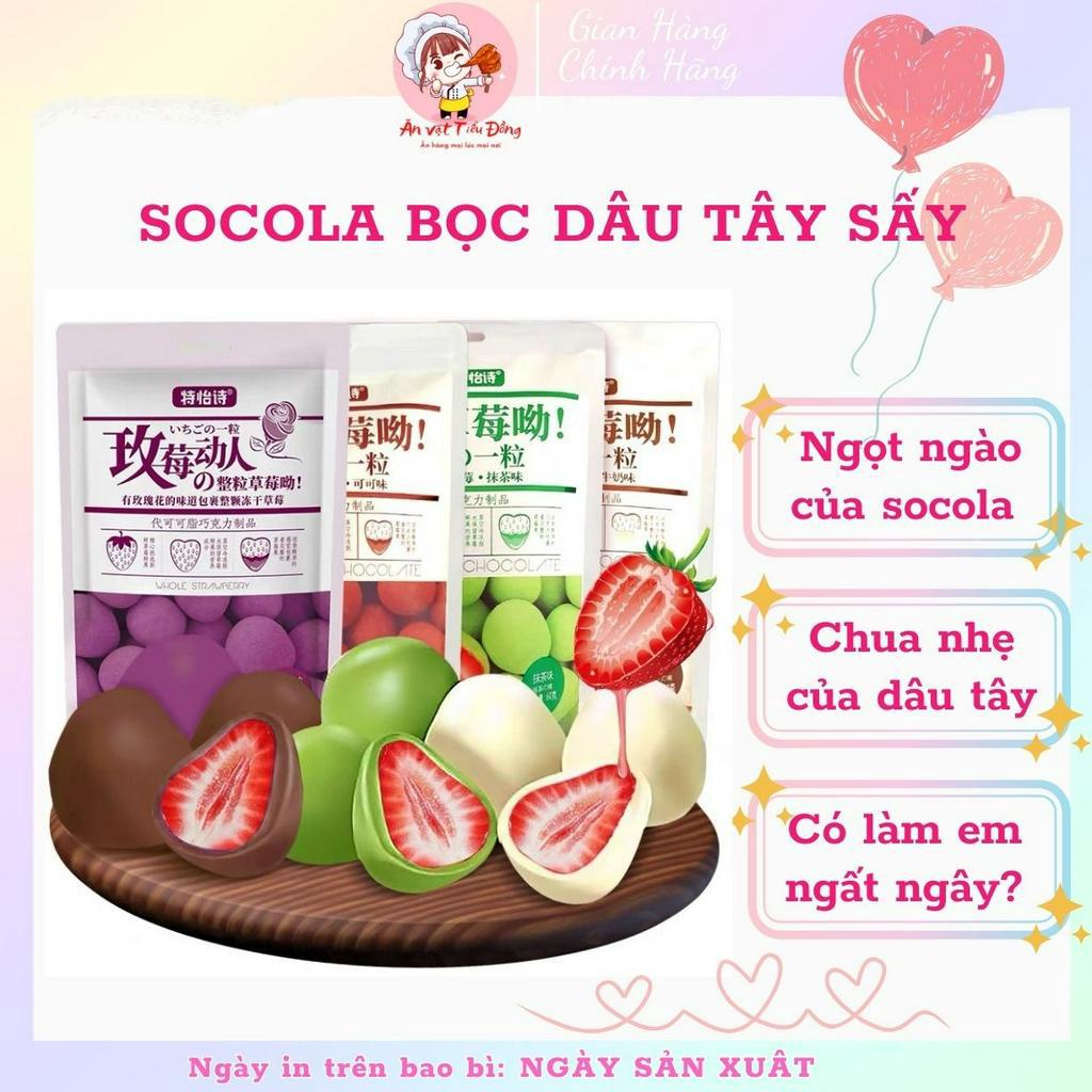 Socola bọc dâu tây 60g - Ăn Vặt Tiểu Đồng Shop