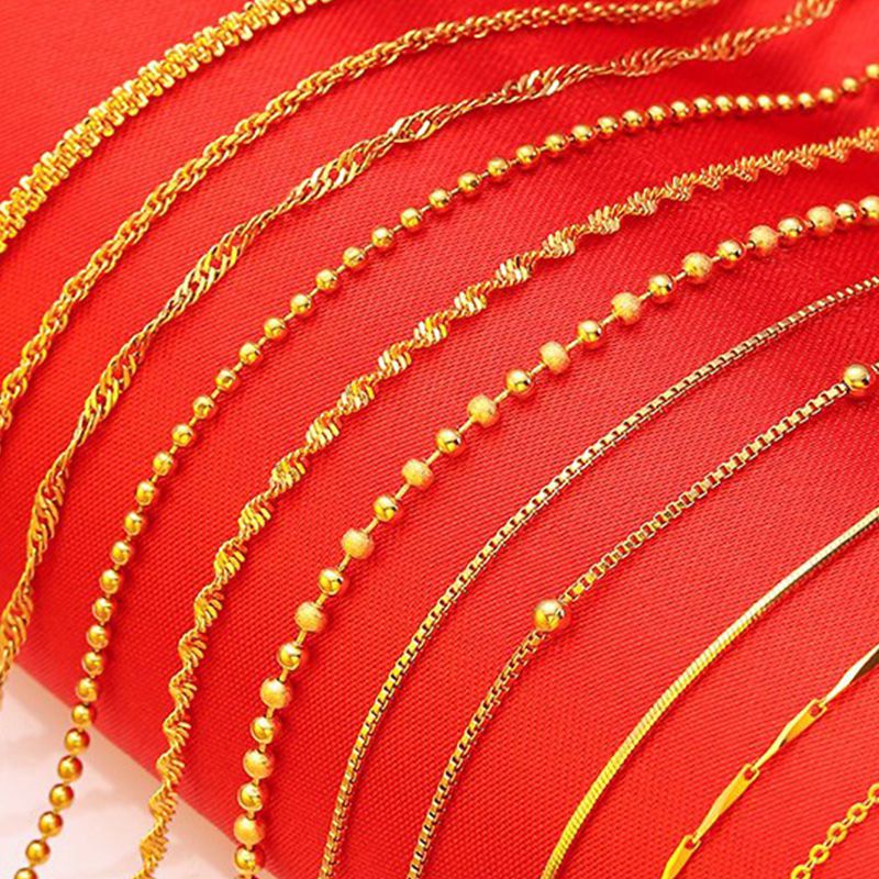 Dây chuyền mạ vàng 18K chất liệu không gỉ sét nhiều kiểu dáng tùy chọn thời trang mới dành cho nữ