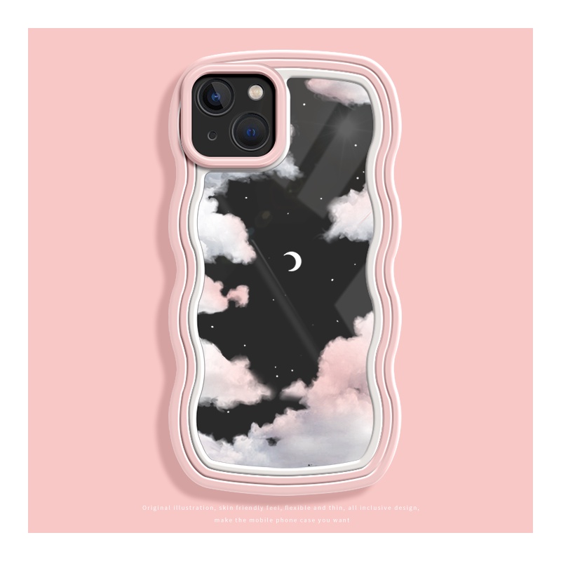 Ốp Điện Thoại Silicon Trong Suốt Hình Đám Mây Mặt Cười Cho Iphone 13 / 11 Pro 12 ProMax 7Plus / 8 XR XS