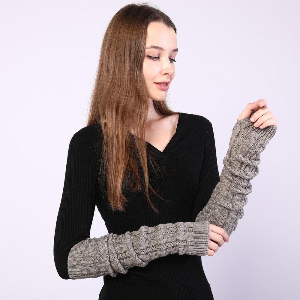 Găng Tay Hở Ngón Giữ Ấm Mùa Đông Thời Trang Dành Cho Nữ