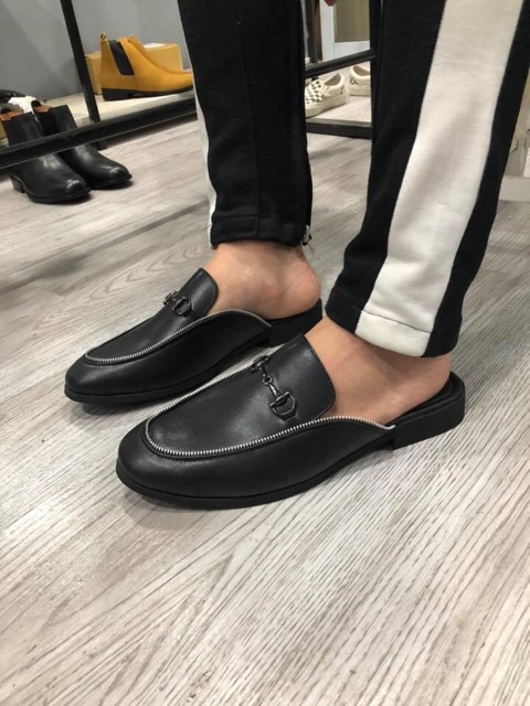 [ Bán lỗ xin 5⭐] Giày sục nam Slipper da bò