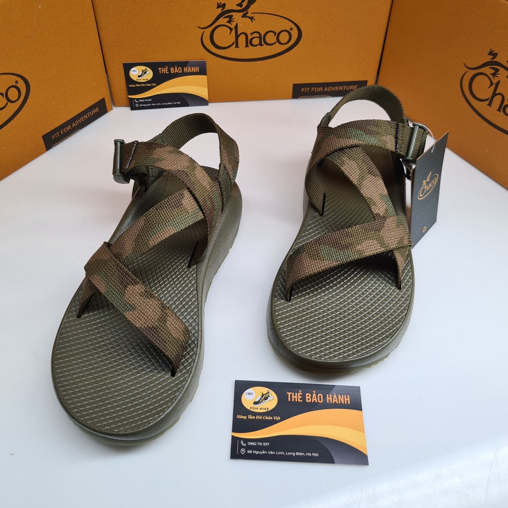 Giày Sandal Chaco Cao Cấp Đế Thơm Hương Quế- rằn ri TG04 Full Box BH 12 tháng, Đầy Đủ Tem, 3 Logo, Túi Hãng