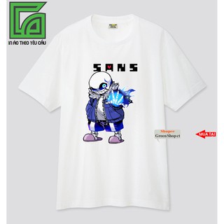 Áo Thun Sans Game Undertale Màu Trắng Đen S142