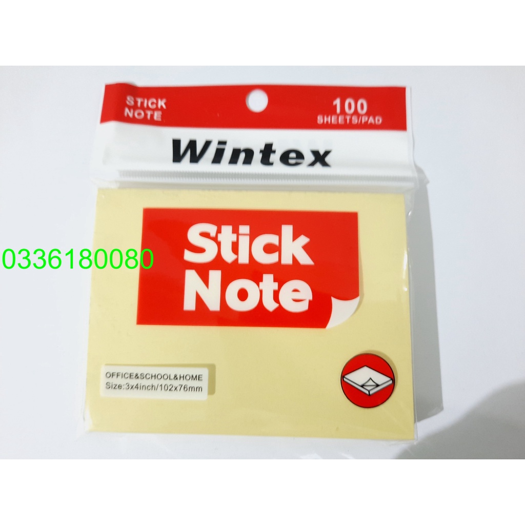 Giấy nhớ, giấy note/ giấy ghi chú công việc các Size ( 100 tờ/tập )