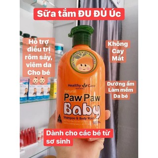 Sữa tắm gội Paw Paw Baby Healthy Care 500ml của Úc cho trẻ