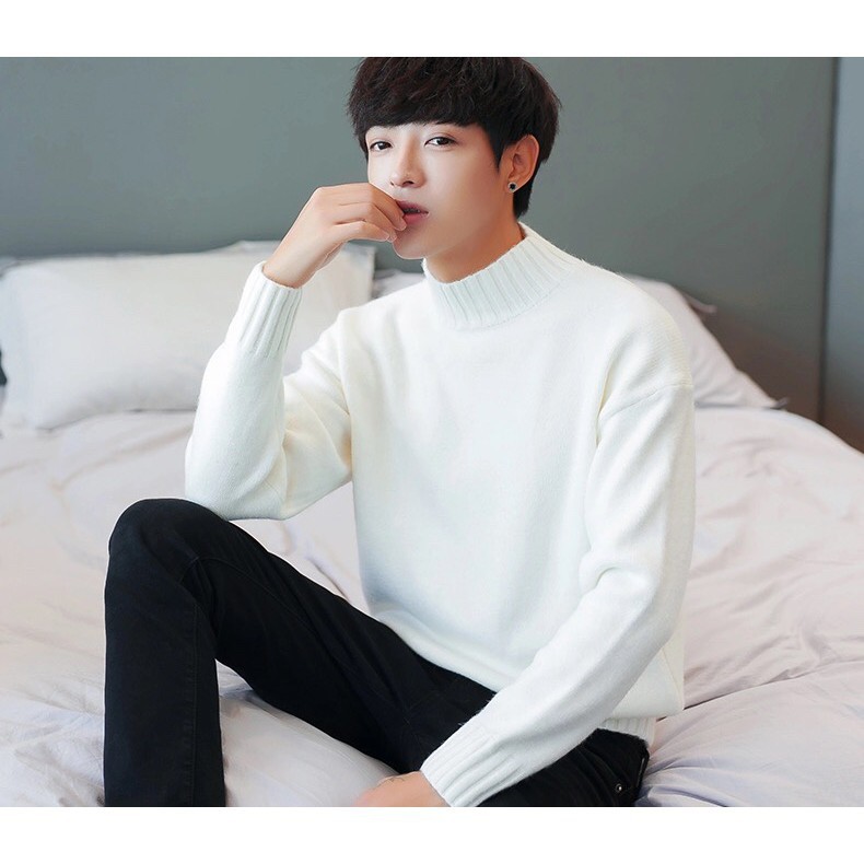 Hàng chuẩn đẹp Áo len nam cao cổ ấm | BigBuy360 - bigbuy360.vn