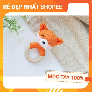 [FREESHIP + HANDMADE] Lục lạc cầm tay CÁO XINH 4, móc tay 100% len chất lượng cao, an toàn tuyệt đối cho bé tập cầm nắm