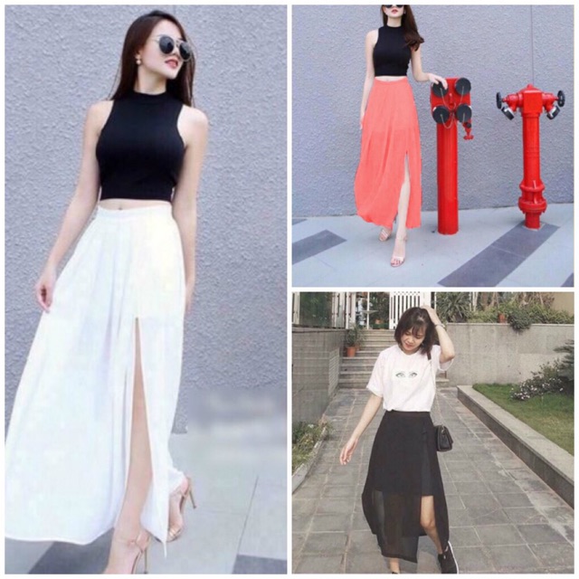 Chân Váy xẻ tà (cv xe tà)(KÈM ẢNH THÂT)