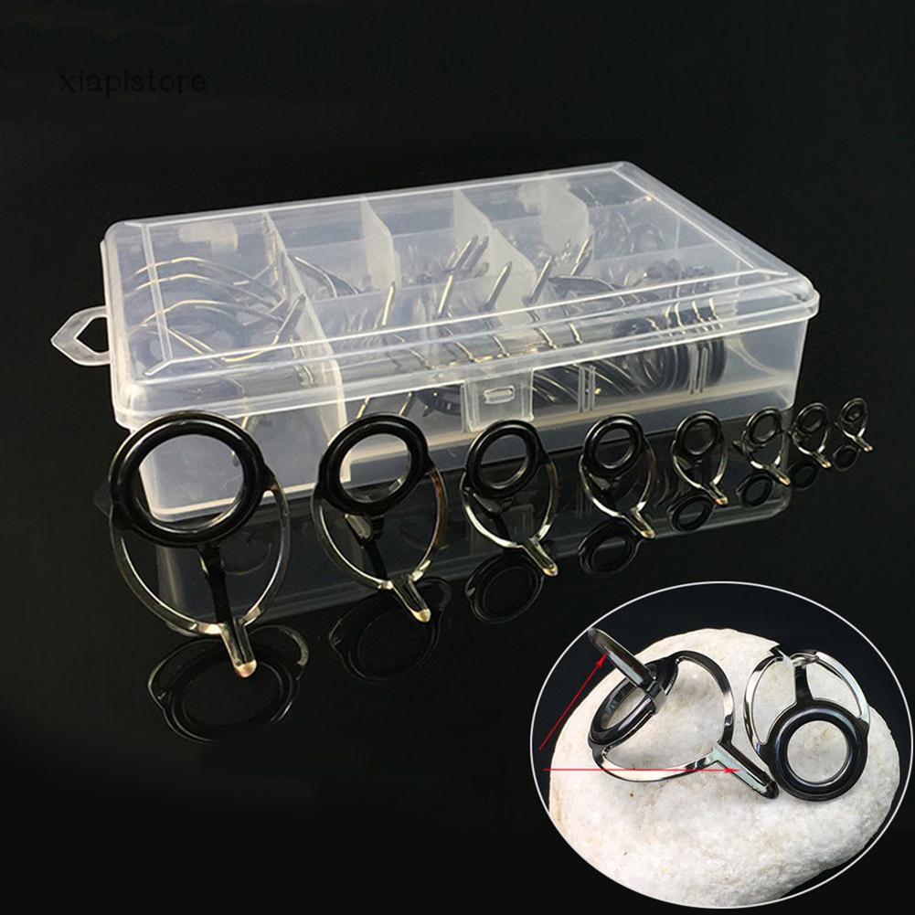 Bộ 75 vòng dẫn dây câu gắn cần câu cá 8 kích thước