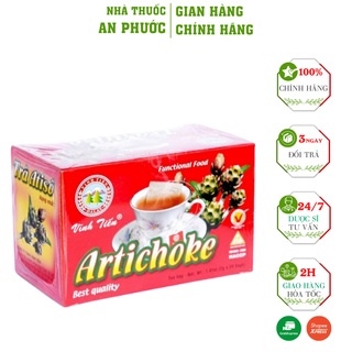Trà Atiso Vĩnh Tiến  ⚡ GÍA RẺ NHẤT ⚡(20 gói) Giúp dễ ngủ, mát gan, thông mật, lợi tiểu, Trà dễ pha, vị ngọt dễ uống