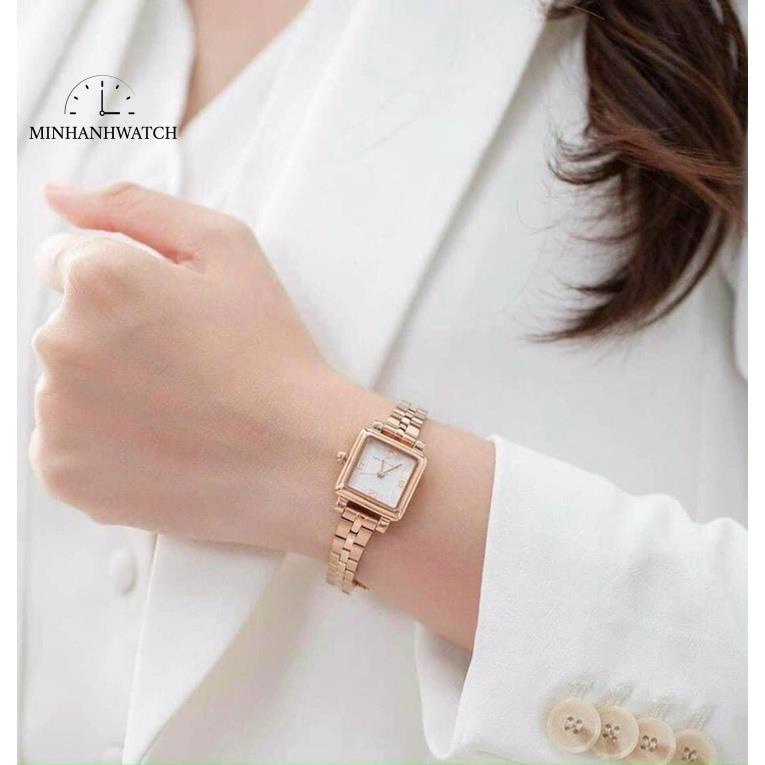 Đồng hồ nữ dây thép mặt vuông mini Marc Jacobs MJ3530