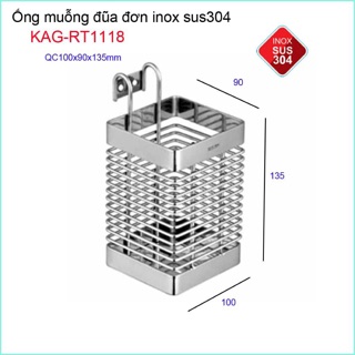 Ống đựng đũa muỗng inox 304