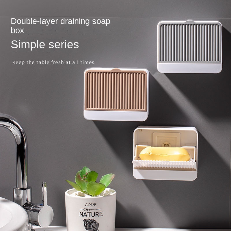 Giá Đỡ Xà Phòng Có Rãnh Thoát Nước Tiện Dụng Cho Phòng Tắm / Nhà Bếp