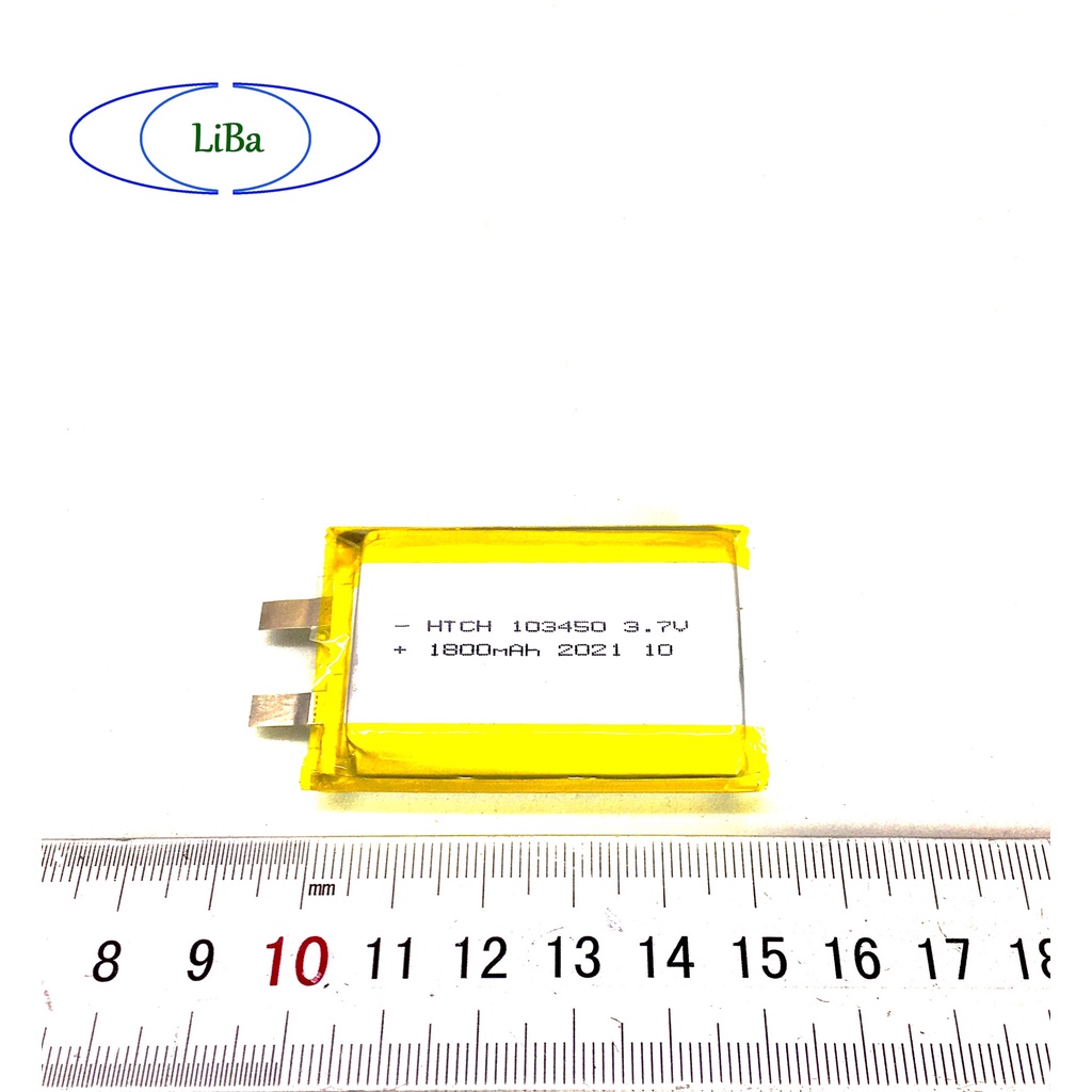 Pin Lithium Polyme  3.7V 1800mAh 10X34X50 mm - LiBa