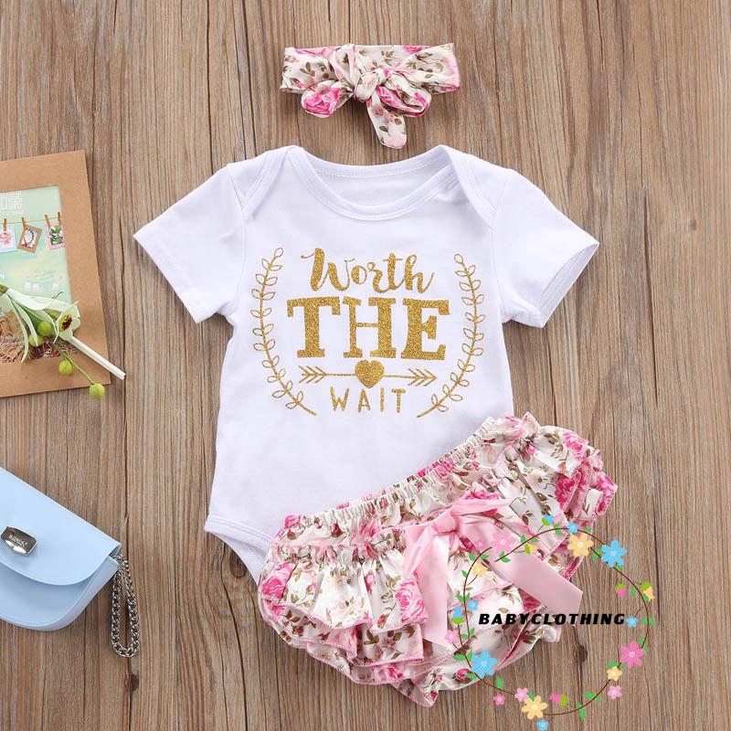 Bộ Bodysuit Một Mảnh + Băng Đô Dễ Thương Cho Bé Sơ Sinh