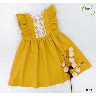 Váy linen vàng bé gái 2Y-6Y