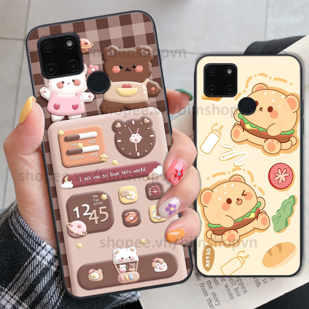 Ốp Realme C20 / C21Y in hình gấu chocolate kẹo ngọt siêu đẹp siêu xinh