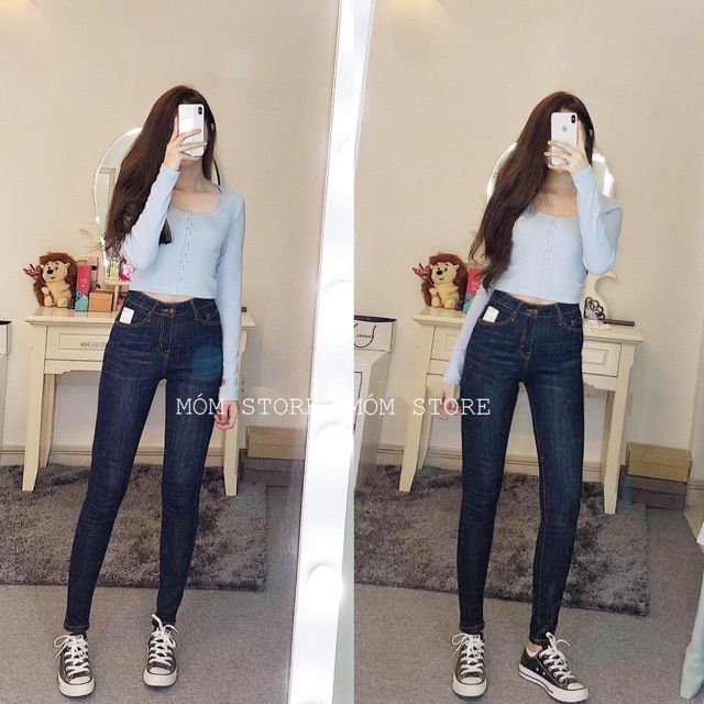 Quần Jeans Skinny Trơn Basic VNXK Móm Store [Hình Thật 100%]