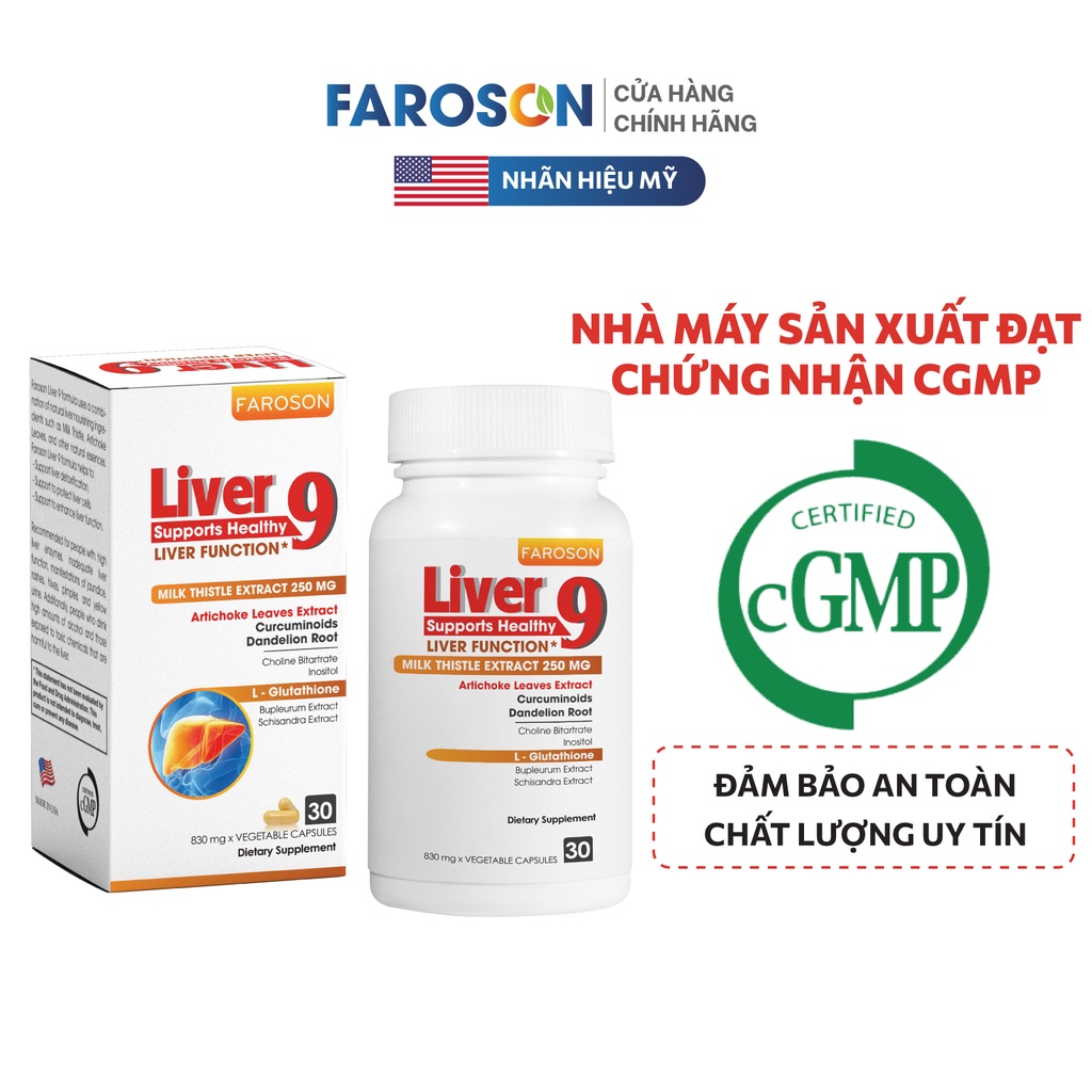 Giải Độc Gan Faroson Liver 9 hộp 30 viên