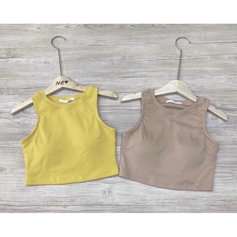Áo thun 3 lổ croptop