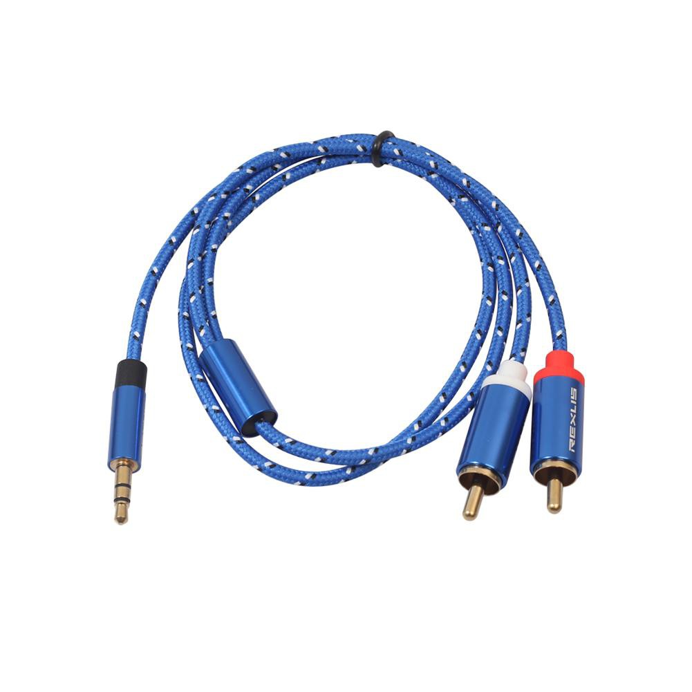Dây cáp chuyển đổi âm thanh AUX 3.5mm sang 2 RCA Chất Lượng Cao