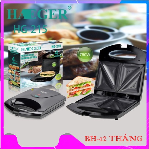 [Mã SKAMSALE03 giảm 10% đơn 200k] MÁY KẸP BÁNH MỲ HAEGER HÀNG LOẠI 1 (HG-215)-nhỏ gọn, tiện sử dụng và dễ vệ sinh.