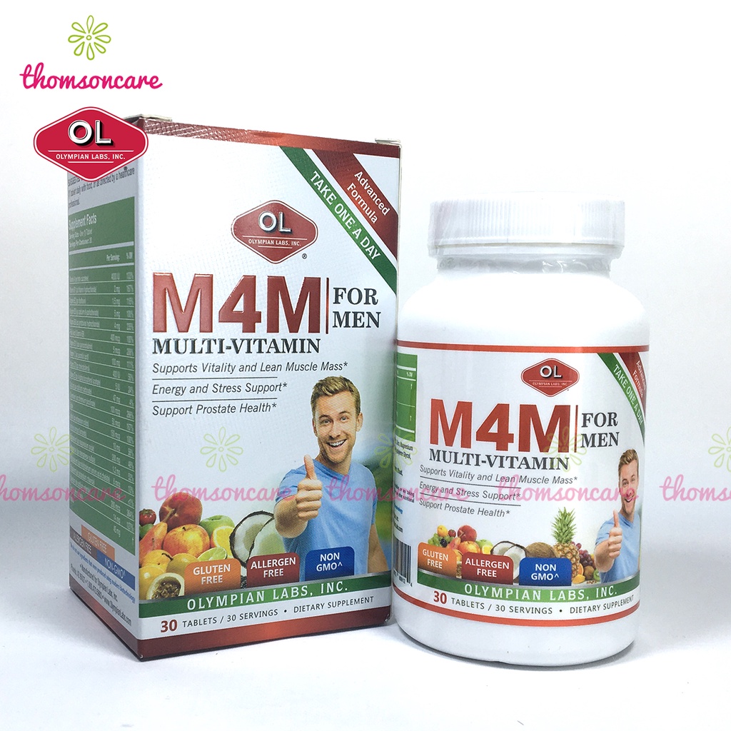 Bổ Sung Vitamin Cho Nam Nữ Olympian Labs M4W Multi Vitamin For Women - M4M Multi Vitamin For Men Hộp 30v