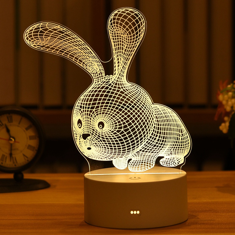 Đèn ngủ Led 3D hình trái tim phong cách lãng mạn