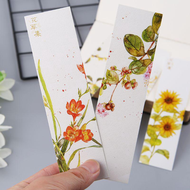 Bộ 30 bookmark họa tiết tranh vẽ phong cách retro xinh xắn