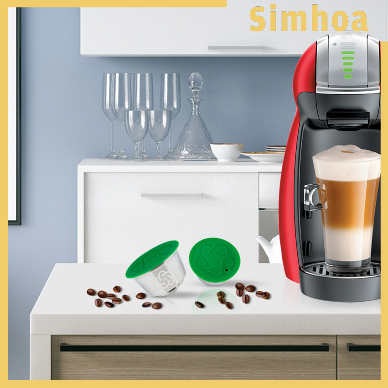 [SIMHOA]Metal Reusable Coffee Capsules Cup Coffee Pods for DolceGusto