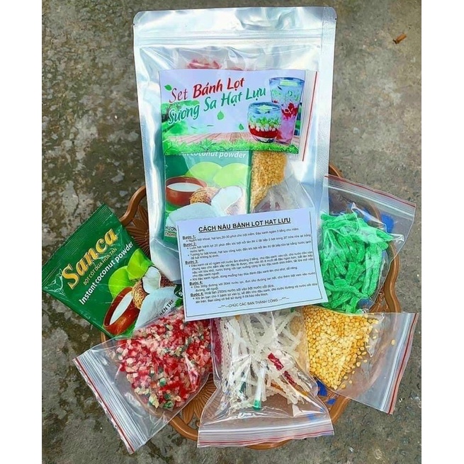 SET BÁNH LỌT SƯƠNG SA HỘT LỰU