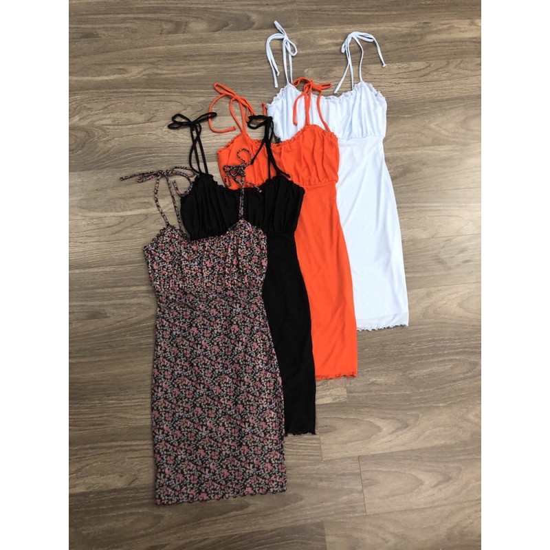 Váy đầm ren thun cột dây vai F21 Bodycon Dress VNXK