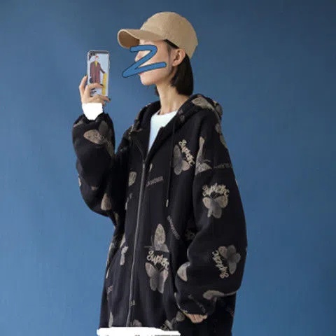 Áo Hoodie Nữ Oversized Tay Dài C9583 [40-150KG]