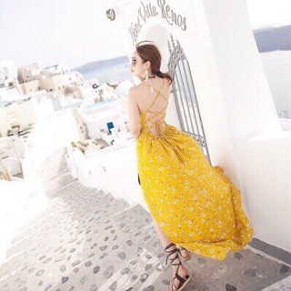 Đầm maxi đan dây