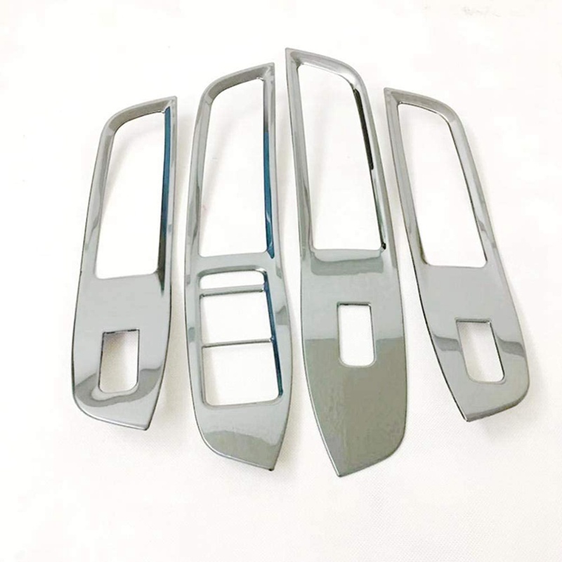 Khung Viền Công Tắc Cửa Sổ Xe Hơi Bằng Inox Trang Trí Cho MG ZS 2017-2021