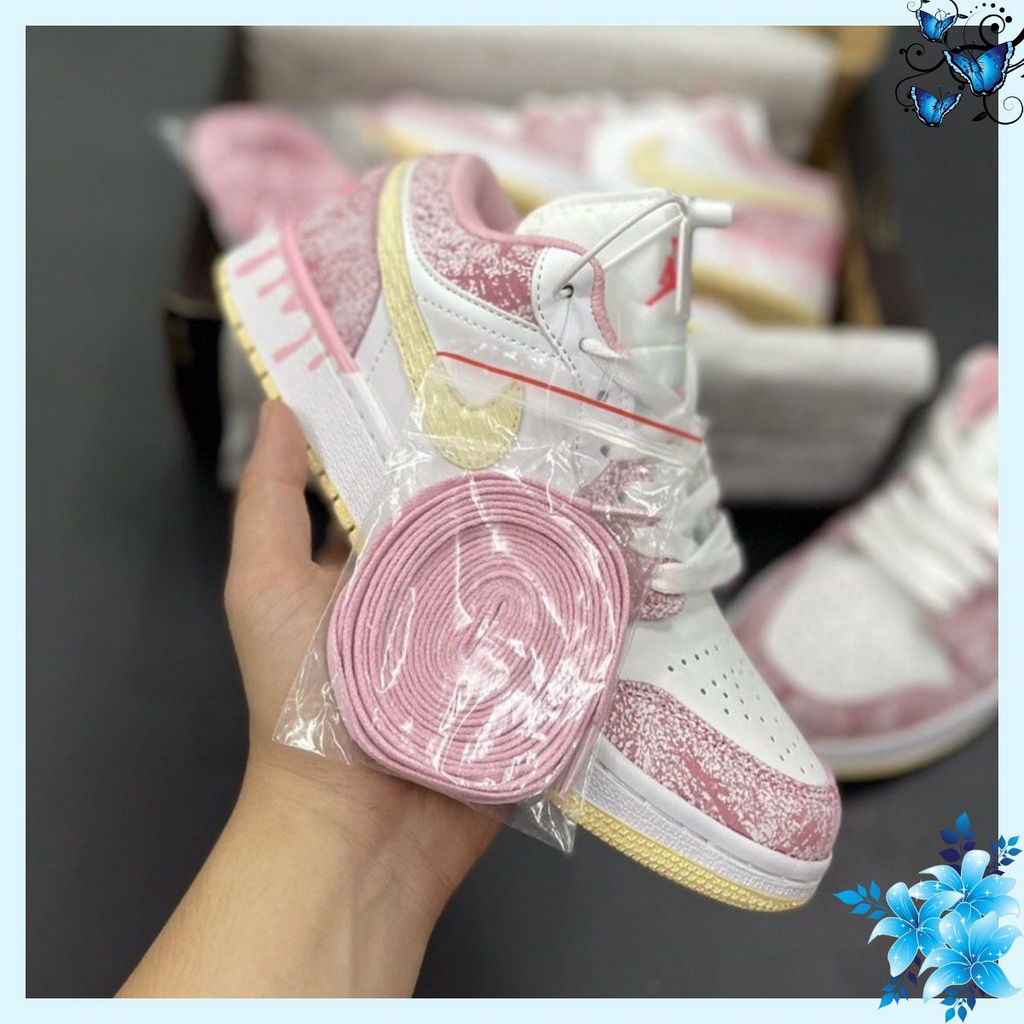 Giày Thể Thao Nữ Air Jordan 1 Low, Giày Sneaker JD 1 Hồng Kem Vảy Sơn cực hot cho Nữ Full Box 2021 | BigBuy360 - bigbuy360.vn