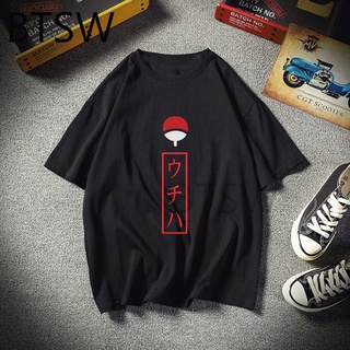 Áo Thun Đen In Hình Anime Uchiha Clan Naruto manga Thời Trang Streetwear cực chất