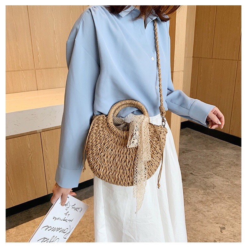 Túi Cói Bán Nguyệt Nơ To 5D chỉ có tại Nàng Cói | BigBuy360 - bigbuy360.vn