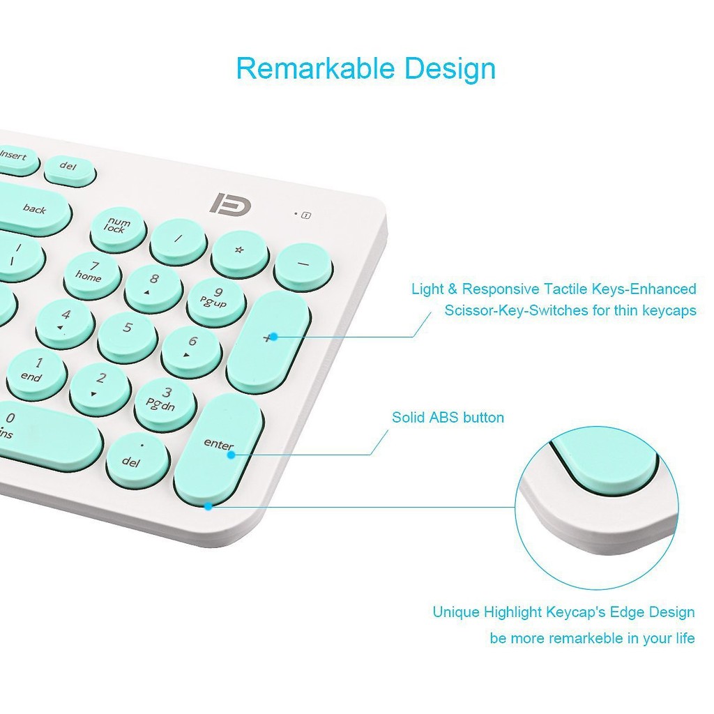 Bộ Bàn Phím Chuột Không Dây Forter iK6630