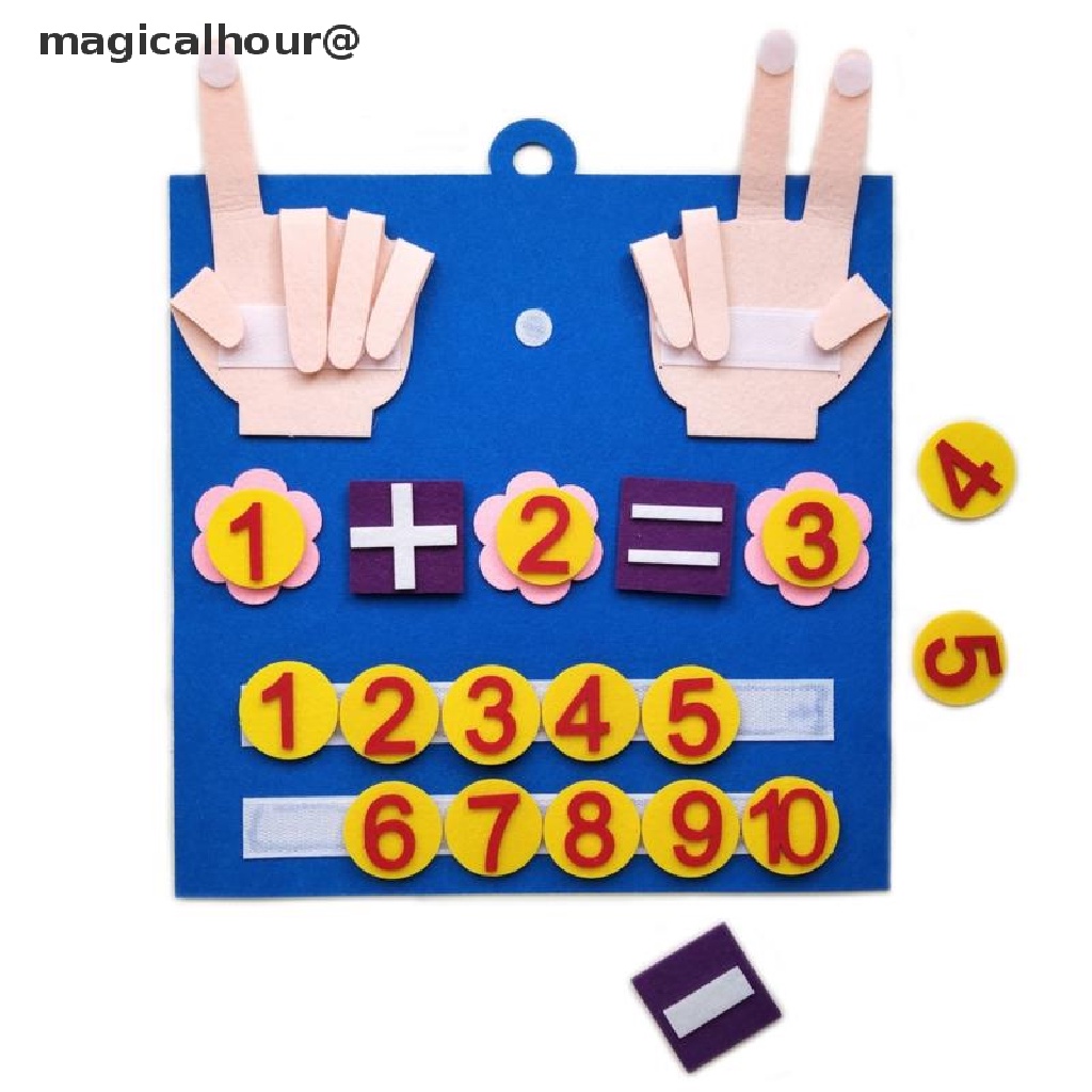 Đồ chơi học toán đếm ngón tay bằng vải nỉ giáo dục sớm montessori cho bé